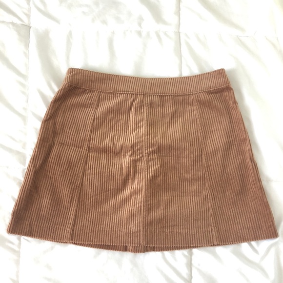 Zara Tan/Brown Corduroy Mini skirt - Picture 4 of 4